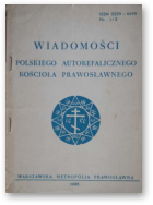 Wiadomości Polskiego Autokefalicznego Kościoła Prawosławnego, 1-2 / 1986