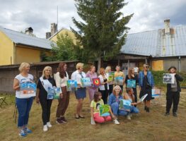 Мастацкі пленэр у дворыку Хербстаў  
