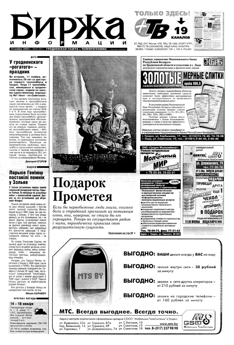 Биржа информации 45 (301) 2003