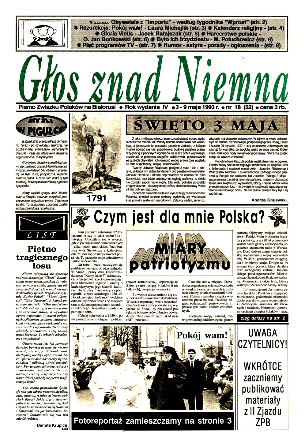 Głos znad Niemna 18 (52) 1993