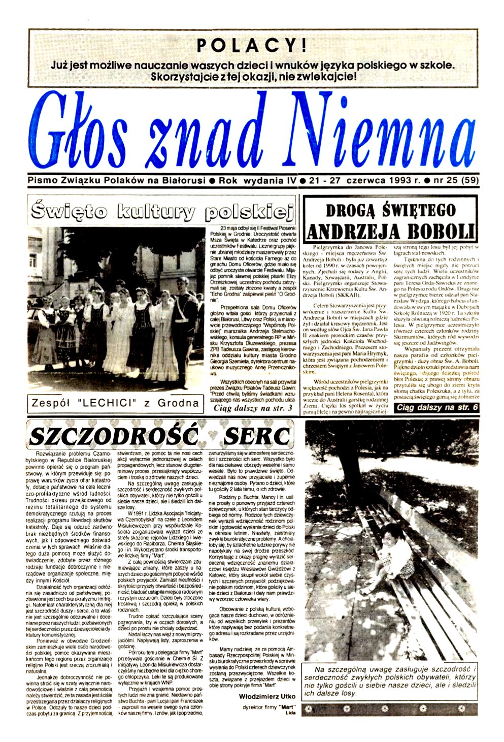 Głos znad Niemna 25 (59) 1993