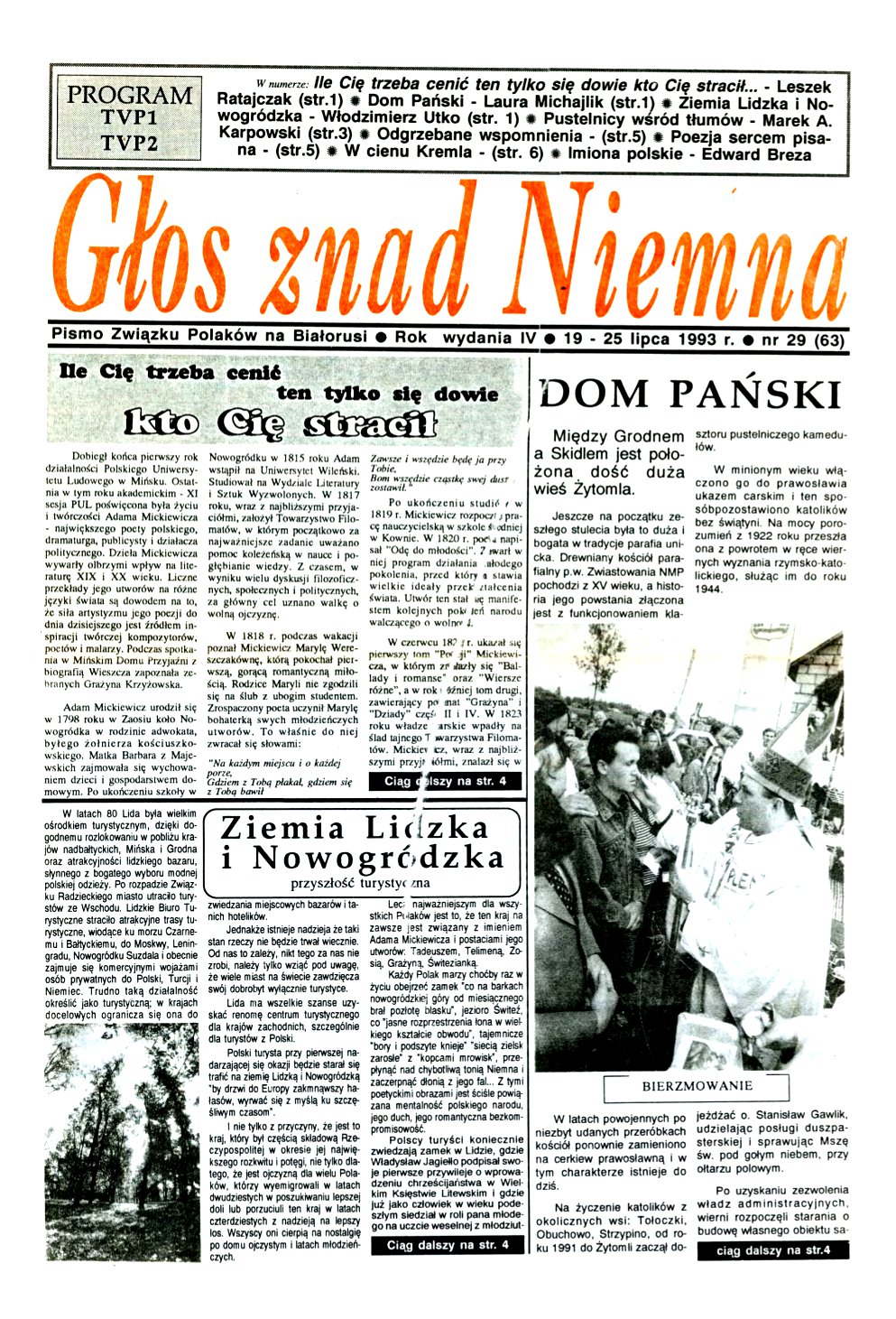 Głos znad Niemna 29 (63) 1993