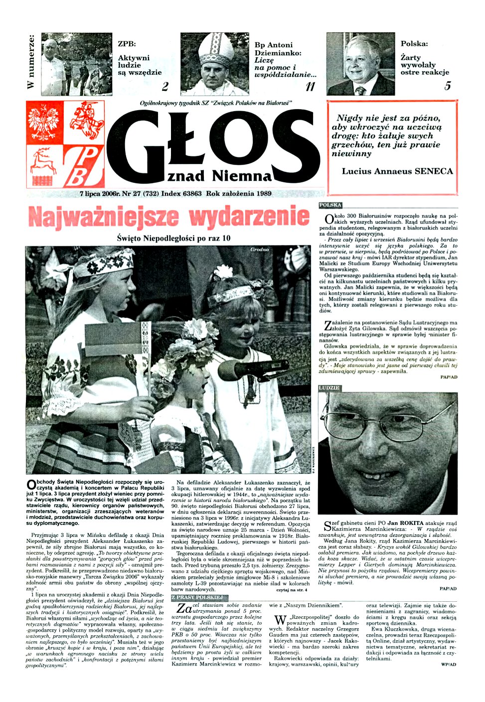 Głos znad Niemna 27 (732) 2006