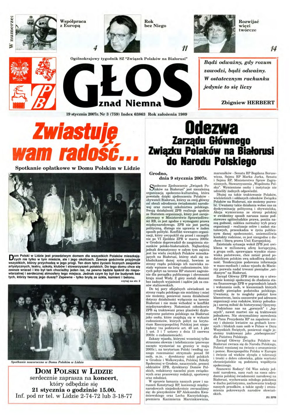 Głos znad Niemna 3 (759) 2007