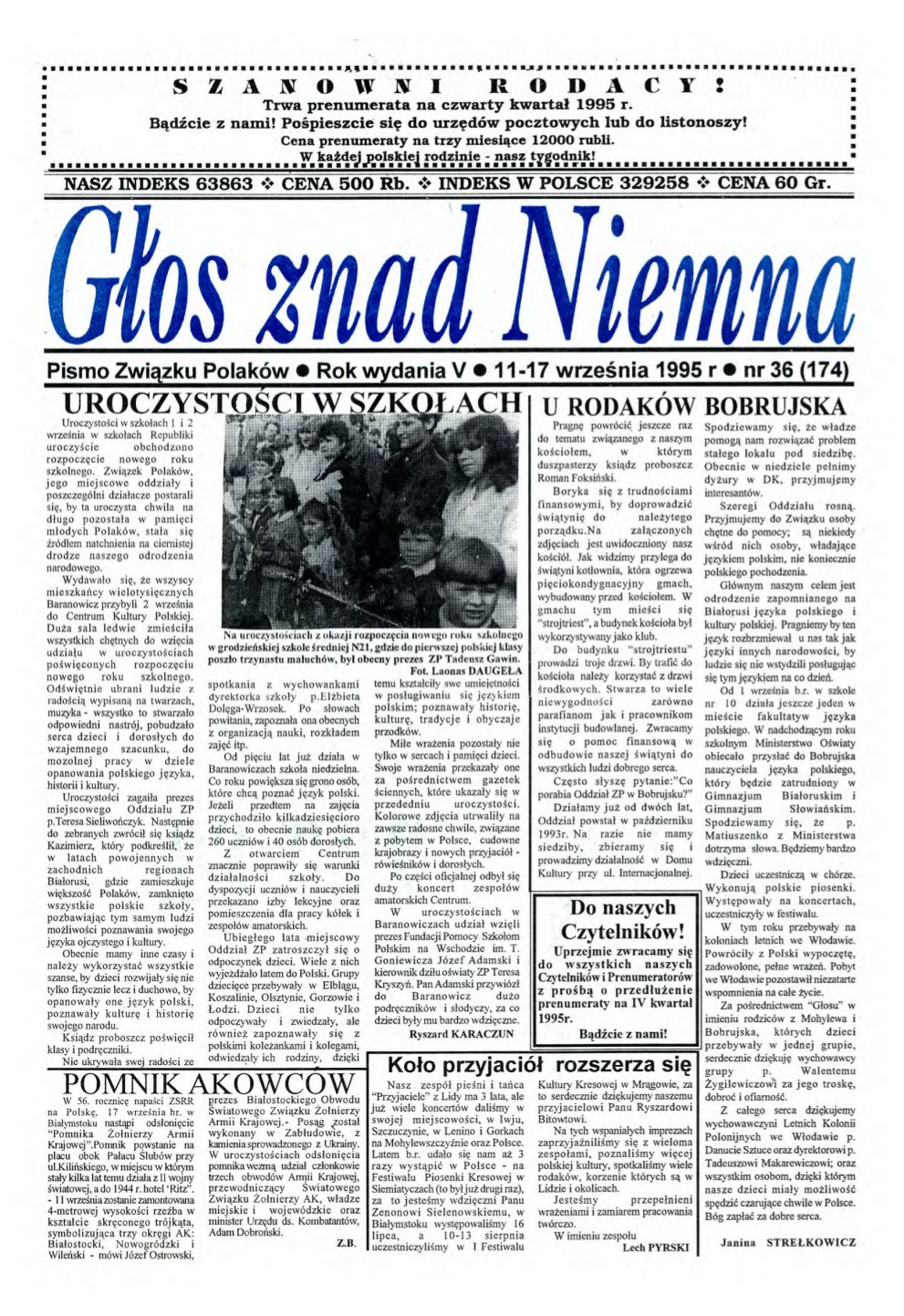 Głos znad Niemna 36 (174) 1995