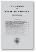 The Journal of Belarusian Studies, Vol. 7, No. 3