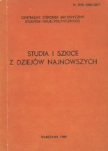 Studia i szkice z dziejów najnowszych 